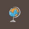 Object education globe stamp