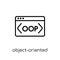 Object-oriented programming icon. Trendy modern flat linear vect