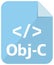 Objective-C icon | Major programming language vector icon illustration   color version