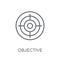 Objective linear icon. Modern outline Objective logo concept on