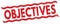 OBJECTIVES text on red lines stamp sign