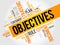 Objectives word cloud