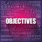 Objectives word cloud collage, business concept background