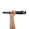 Objects tool hands action - Hand Plumber wrench worker. Isolated