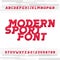 Oblique alphabet vector font. Modern sport style typeface.