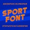 Oblique alphabet vector font. Sport style typeface for labels, titles, posters or sportswear transfers.