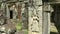 An oblique view of a bas relief of two devata at banteay kdei temple in angkor w