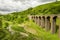 Oblique view of a disused railway viaduct in Smardale.