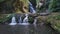 Oblique view of elabana falls at lamington national park in queensland