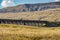 An oblique view of the Ribblehead viaduct.