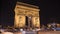 Oblique view time lapse of the arc de triomphe in paris