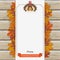 Oblong Banner Wood Thanksgiving Turkey Foliage