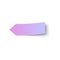 Oblong gradient color arrow-shaped sticker with peeling off edge realistic style