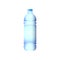 Oblong plastic water bottle design with double puddening and clipping path isolated on white background