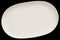 Oblong White Porcelain Platter Isolated On Black Background