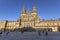 Obradoiro square with magnificent church of St. James, Santiago De Compostela, Portugal