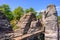 Observation deck on Bastei rock formations, Saxon Switzerland Na