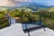 Observation deck of Monte Santo in Agua de Pau, Sao Miguel, Azores