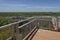 The Observation Deck overlooking the wetlands of the Aransas national Wildlife Refuge near to Rockport.