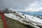 Observation deck at  Roza Peak mountain in Sochi resort city Roza Khutor