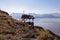 Observation deck with scenic view on beautiful lake of Skadar National Park in Vranjina, Bar, Montenegro, Balkans, Europe