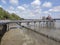 Observation point called Eagle Point and sea view Sungei Buloh Wetland Reserve Singapore