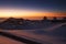 Observatories at Snowy Mauna Kea Summit Sunset