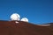 Observatory domes at the peak of Mauna Kea volcano