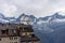 Observatory Gornergrat high in Switzerland Alps mountains