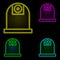 observatory neon color set icon. Simple thin line, outline vector of building landmarks icons for ui and ux, website or mobile