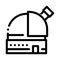 Observatory Telescope Icon Outline Illustration