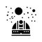 observatory telescope watching on planets line icon vector illustration