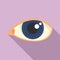 Observe eye icon flat vector. View look