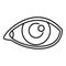 Observe eye icon outline vector. View look