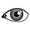 Observe eye icon simple vector. View look