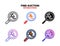 Observe With Gavel icon set with different styles.