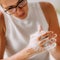 Obsessive compulsive disorder concept. Woman Obsessively Washing her Hands