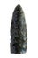 Obsidian arrowhead on white background