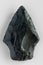 Obsidian arrowhead on white background
