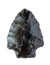 Obsidian arrowhead on white background