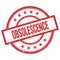 OBSOLESCENCE text written on red vintage round stamp