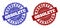 OBSOLETE Blue and Red Rounded Seals with Distress Styles