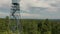 An obsolete metal fire watch tower still stands in Kaibab National Forest