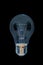 Obsolete uneconomical and unecological incandescent bulb with tungsten filament