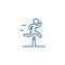 Obstacle race concept line icon concept.  Obstacle race concept flat  vector symbol, sign, outline illustration.