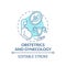 Obstetrics and gynecology blue concept icon