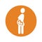 Obstetrics, pregnant icon design / vector graphics