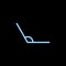 obtuse angle icon in neon style. One of geometric figure collection icon can be used for UI, UX