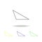 obtuse triangle colored icon. Can be used for web, logo, mobile app, UI, UX