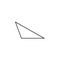 Obtuse triangle icon. Geometric figure Element for mobile concept and web apps. Thin line icon for website design and development